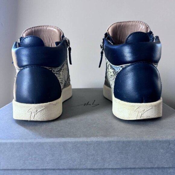 Giuseppe Zanotti Unisex Leather Snake Skin Print Sneakers - Rare Find! Size - Wo - Picture 3 of 10